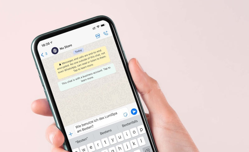 WhatsApp Chat mit Nu Store