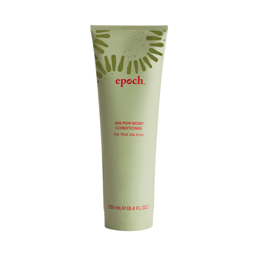 Produktfoto. Front: epoch Ava Puhi Moni Conditioner Flasche (250ml).